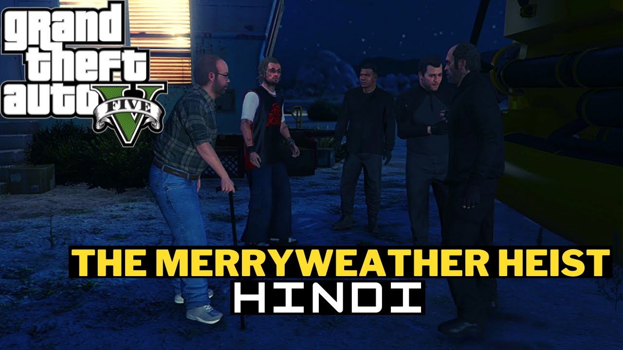 GTA 5 the Merryweather heist monkey mask mission getaway vehicle in