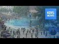 中 국경절, 경축 대신 애도…홍콩서 ‘검은 옷’ 대규모 시위 / KBS뉴스(News)
