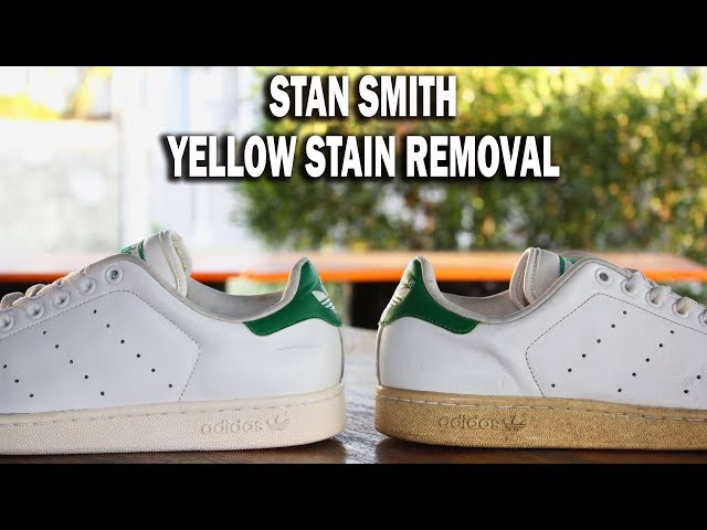 ₱40.00 YELLOW STAIN REMOVAL (Stan Smith Shoe Restoration) - YouTube