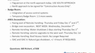 ARIEL Construction Update - Nov 30, 2011
