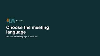 1.2. Choose the meeting language | OLVA Tutorial