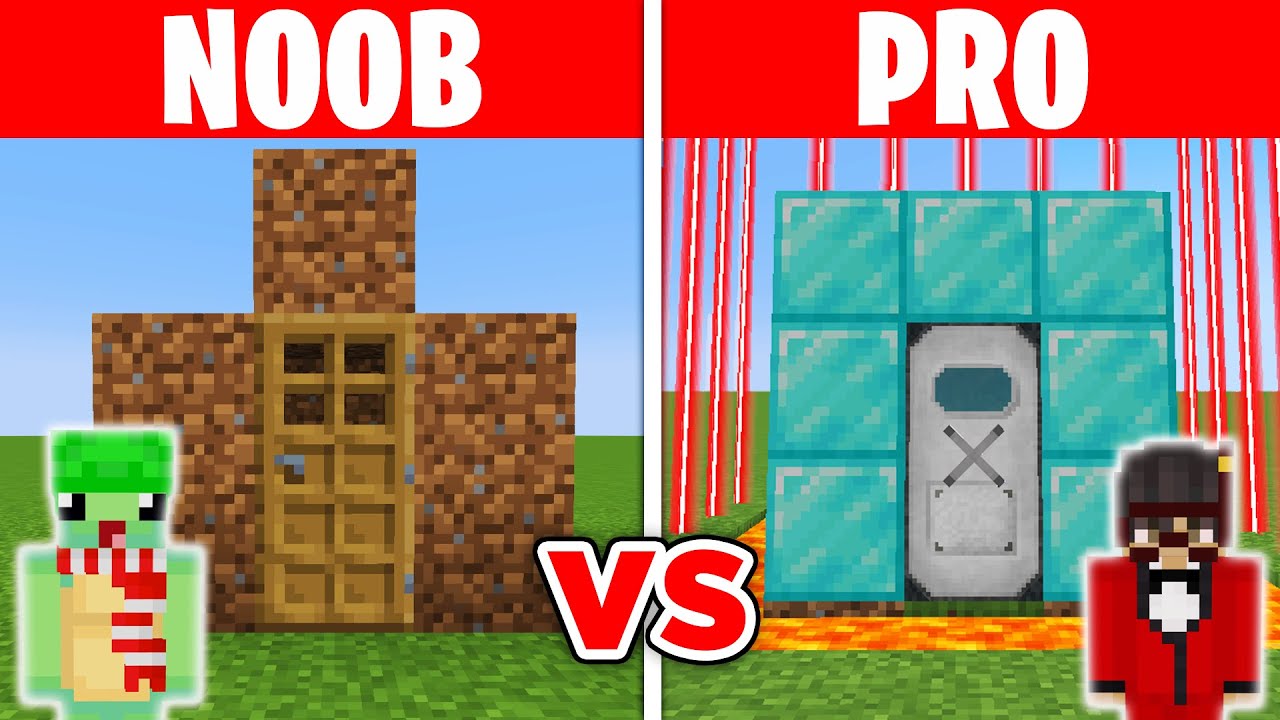 Minecraft NOOB vs PRO: SAFEST SECURITY HOUSE BUILD CHALLENGE