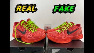 🔥REAL VS FAKE🔥 Nike Kobe Protro VI reverse Grinch COMPARISON REVIEW