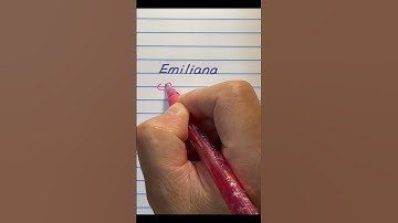 Emiliana name🌸 in neat print & cursivewriting #shortfeed  #name #cursive #shorts #emiliana #viral