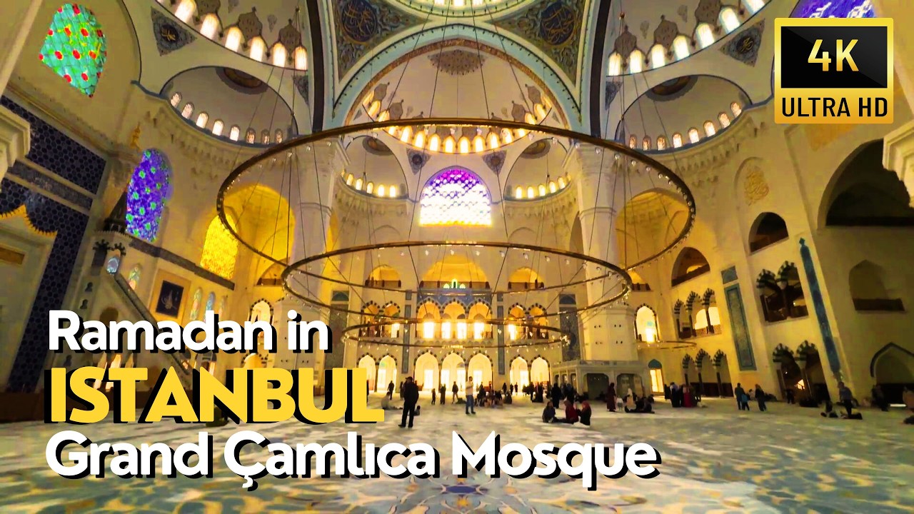 Ramadan in Istanbul 2025 | 4K Walking Tour in Grand Camlica Mosque, the Largest in Türkiye