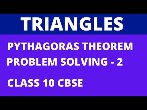 Triangles | Pythagoras Theorem | Problem Solving - 2 | Letstute CBSE