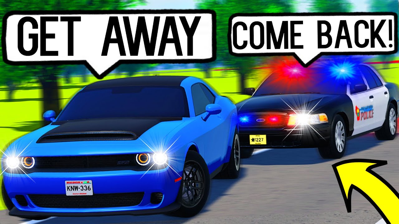 Roblox Roleplay - RUNNING FROM COPS WITH A 1000HP DODGE DEMON 170!