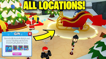 🎄ALL SANTA SLEIGH LOCATIONS! In Bubble Gum Simulator INFINITY! (ROBLOX)