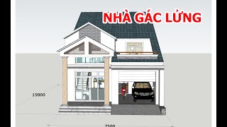 Gợi Ý Mẫu Nhà Cấp 4 Gác Lửng 3 Phòng Ngủ Tuyệt Đẹp - YouTube