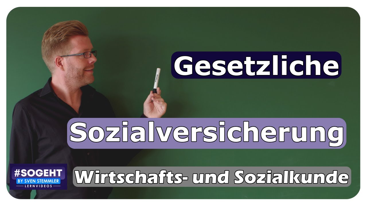 Vorschaubild zum Lernvideo "Gesetzliche Sozialversicherung - WiSo-Prüfung - einfach und anschaulich erklärt"