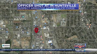 Huntsville police officer uninjured after being shot at, suspect in custody