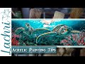 Acrylic Painting Tips -  Realistic Sea Turtles - Lachri