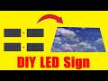 How to make Programmable LED Sign board / Billboard WiFi and HDMI