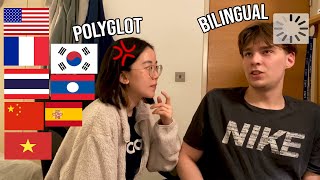 POLYGLOT Girlfriend Teaching 8 Languages | International Couple