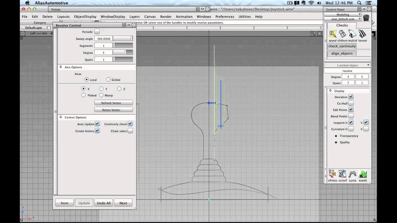 Create Revolve Surface - YouTube