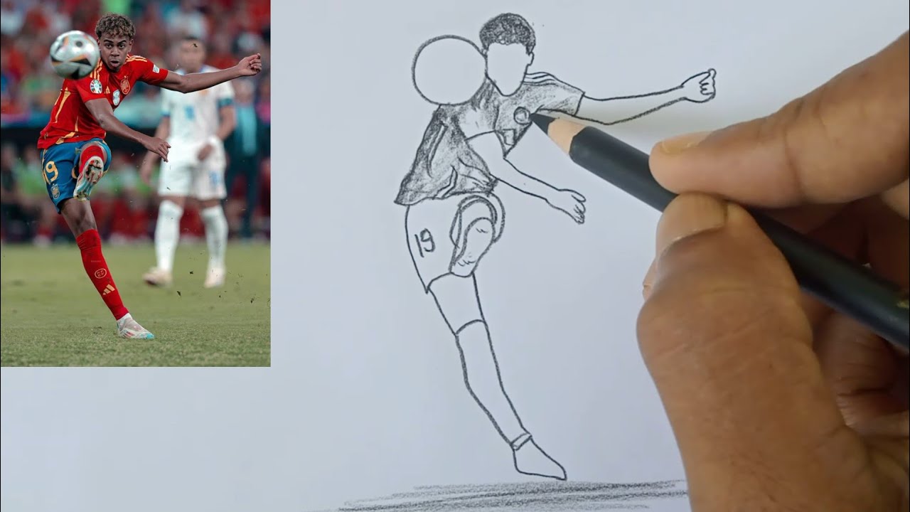 Drawing Lamine Yamal’s Smooth Short Ball Technique!