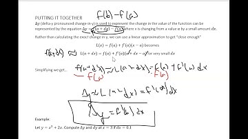 MAT 220 Linear Approximations and Differentials Part 2