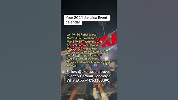 Jamaica 2024 Event Calendar