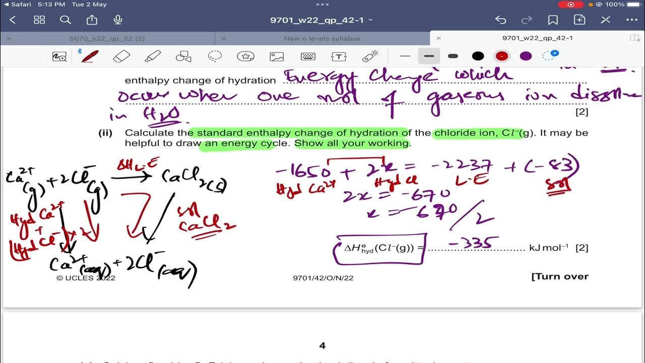 A2 chemistry ii paper 4 ii 9701 oct nov p42 2022 youtube