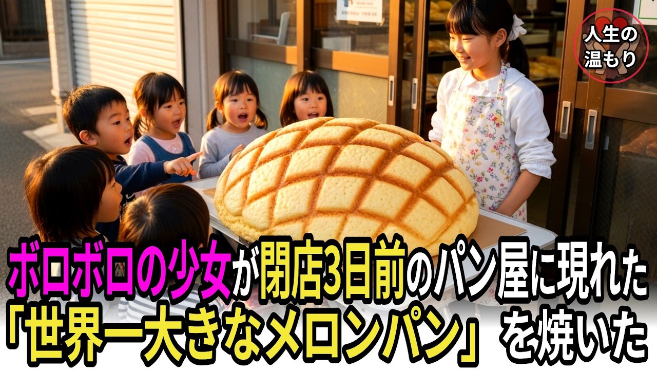 ボロボロの少女が閉店3日前のパン屋に現れた…そして「世界一大きなメロンパン」を焼いた【感動する話】