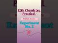 12th Chemistry Workbook Experiment no. 2 | Maharashtra State Board#12th_Chemistry
