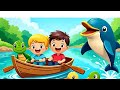 🚤 Row Row Row Your Boat | Cute 3D Nursery Rhyme with Animals | Fun Kids Song for Toddlers