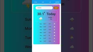 Weather App using HTML |  CSS screenshot 4