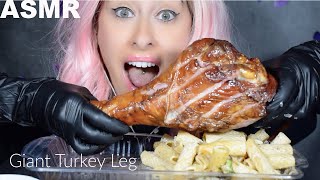 ASMR/Mukbang - Giant Turkey Leg / Cheesy Rigatoni Alfredo Sauce / Broccoli /  먹방
