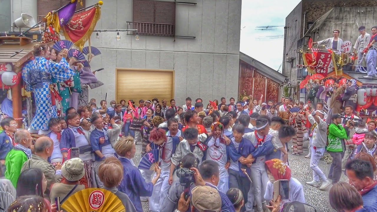 2025.5.10 淡路市 岩屋 春祭り 3町の だんじり 商店街での交友 等 (鵜崎·長浜·片浜)