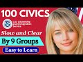 EASY Answer Slow USCIS Official 100 Civics Questions and Answers US Citizenship Interview 2024