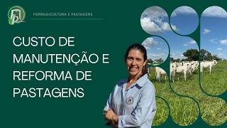 Custo De Manutenção E Reforma De Pastagem