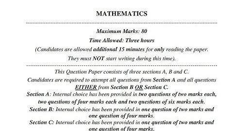 ISC MATHEMATICS SPECIMEN QUESTION PAPER 2023 FULL VIDEO SOLUTION || PART -1