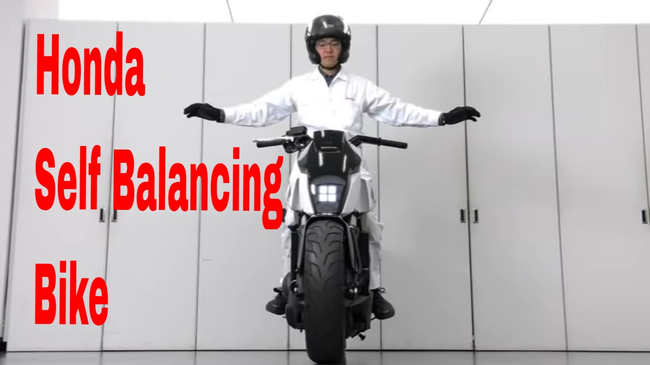 Honda selfbalancing bike Unveils Riding Assist Future motorcycle 2018