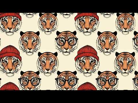 Tiger Retro Art Style Designs, a Pattern Graphic by karenfoleyphoto (Thumbnail 9 of 9)