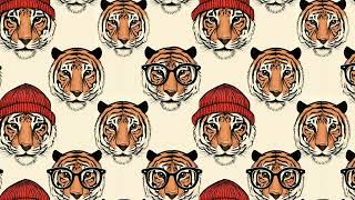 Tigers Retro Art Style Patterns