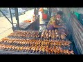 Ouvre  4h du matin  plein de commandes  incroyable poulet grill au charbon de bois  thalande