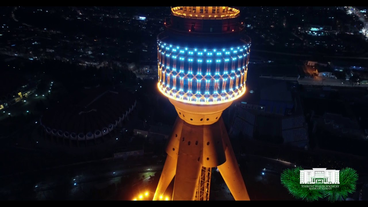 Телебашня Ташкента впервые сияет на Новый год!