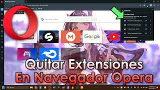 Como eliminar y quitar extensiones en el navegador Opera