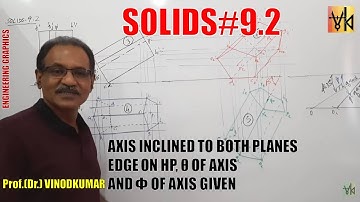 Projection of Solids - 9.2, Axis inclined to both HP and VP by Prof. Vinodkumar