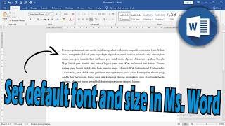 How to Set the Default Font to Times New Roman 12 in Microsoft Word #211
