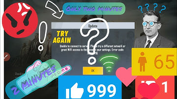 Pubg Fix Error Code 154140716 Unable connect To Server Please Try a Different network
