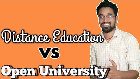 Open University vs Distance education