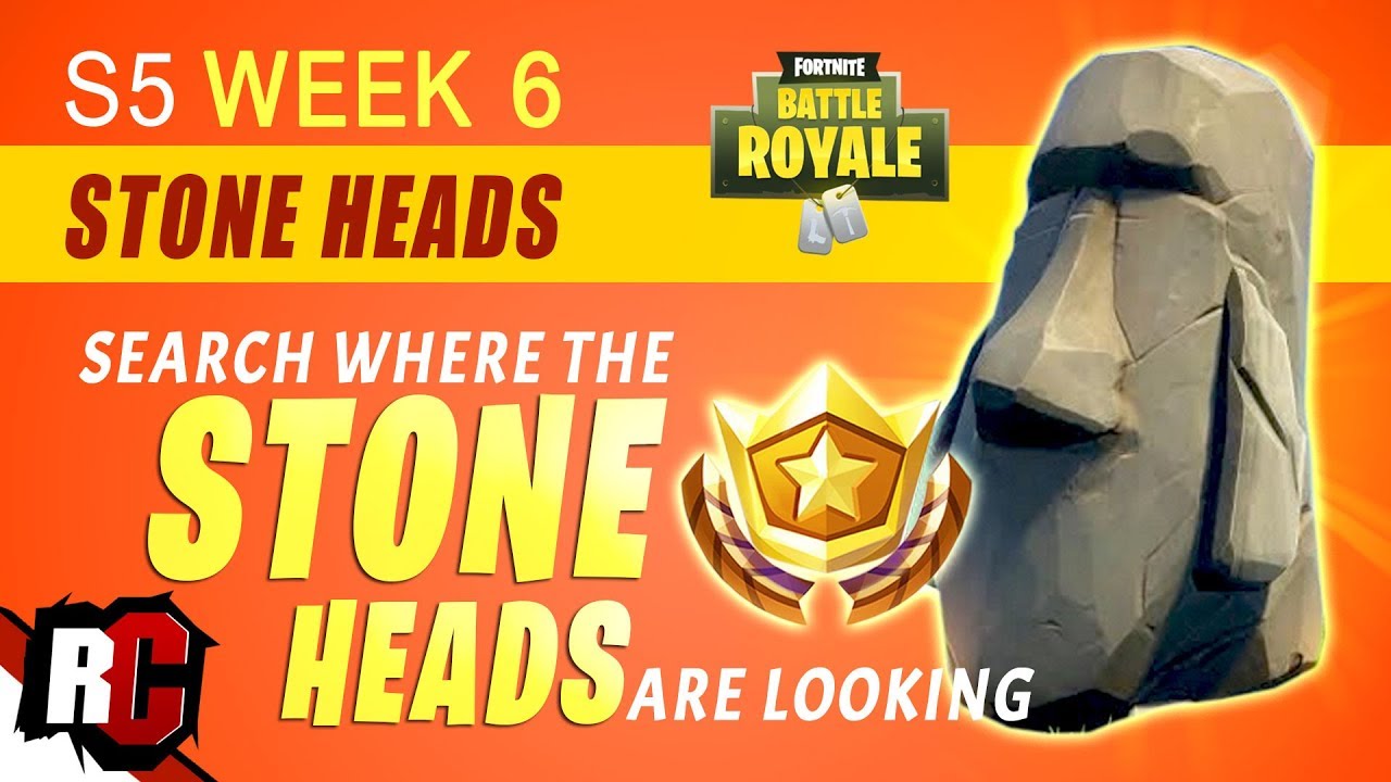 Fortnite STONE HEADS Search Where the Stone Heads are Looking (Week 6