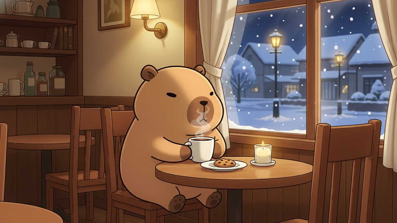Candlelight Winter Cafe Lofi 🕯️❄️ | Calm Jazz Music for Healing & Peaceful Moments