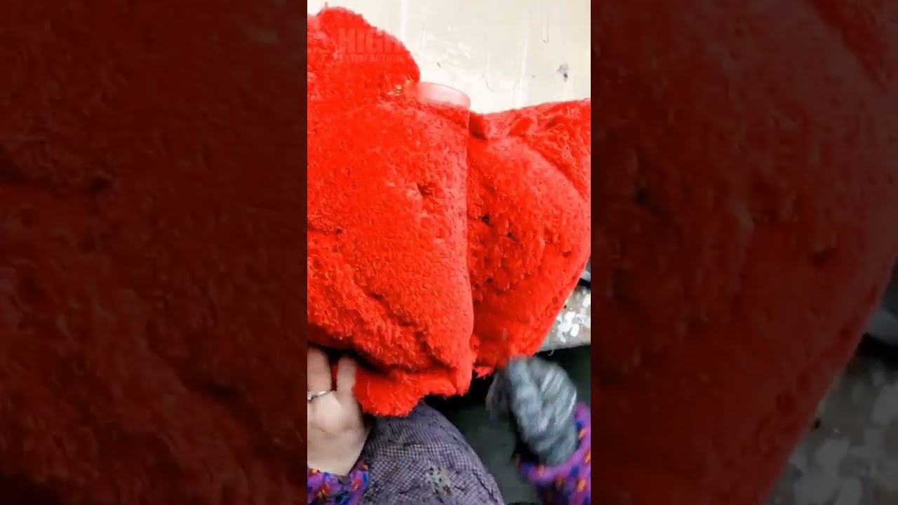 Cutting this huge spool of yarn, cutting yarncutting yarn asmrcutting yarn without scissors