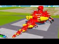 Big & Small Tank Monster Lightning Mcqueen vs Train Thomas | BeamNG.Drive