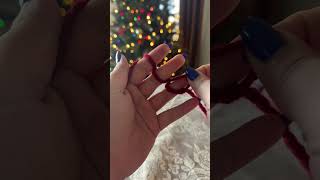 How to make the viral bow garland #howto #christmasdiy #tutorial #youtubeshorts
