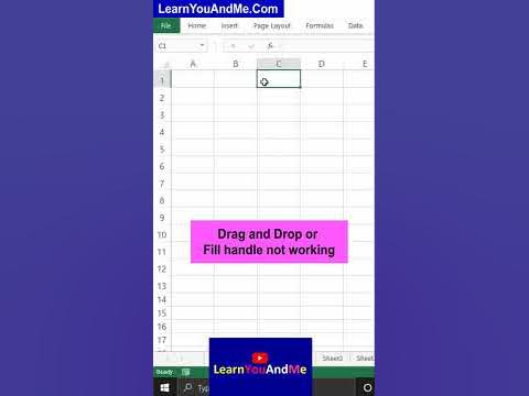 Drag and fill not working in Excel | how to drag numbering in Excel ...