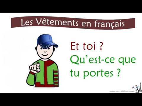 Prendas en francés Vocabulario - Ropas + Colores + Verbo PORTER ...