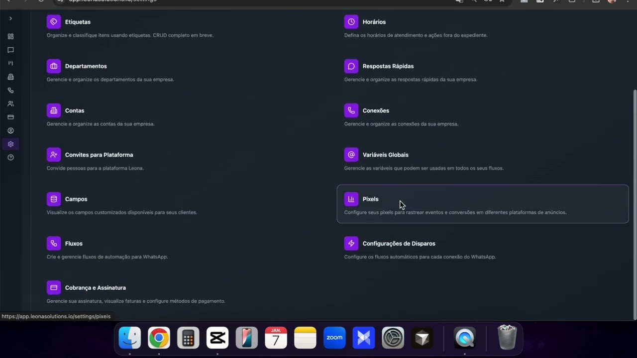 Como configurar o Pixel de Mensagem para usar no Leona
